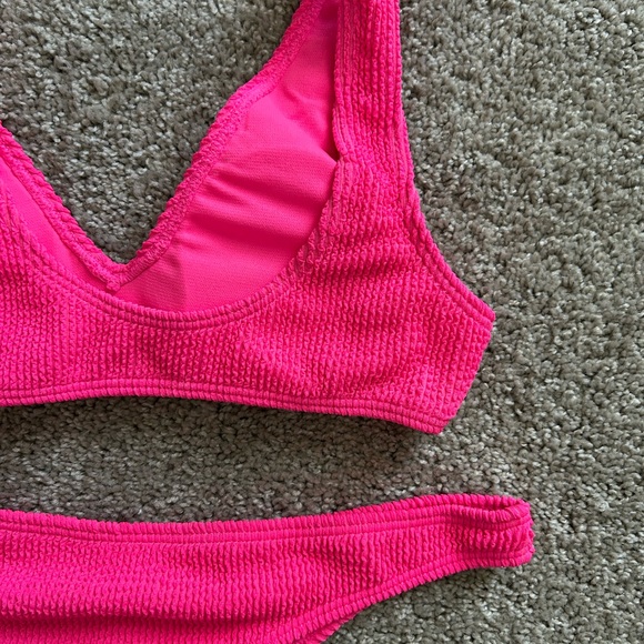 Pink Ribbed Full Tilt Bikini Set - Picture 5 of 5